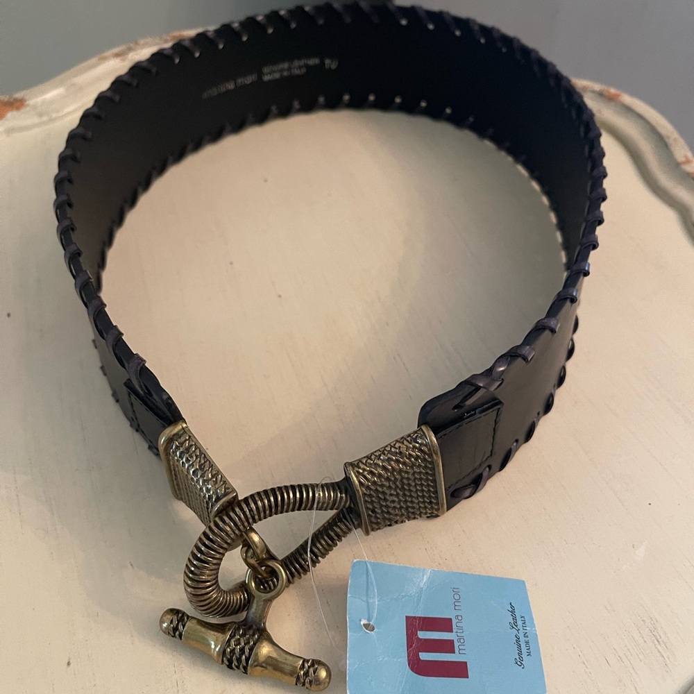 Beautiful genuine leather belt made on Italy.